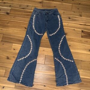 Embellished Blue Women's Jeans